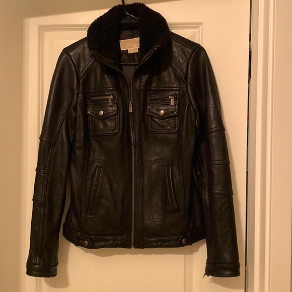 Michael Kors 0 Genuine Leather Jacket 